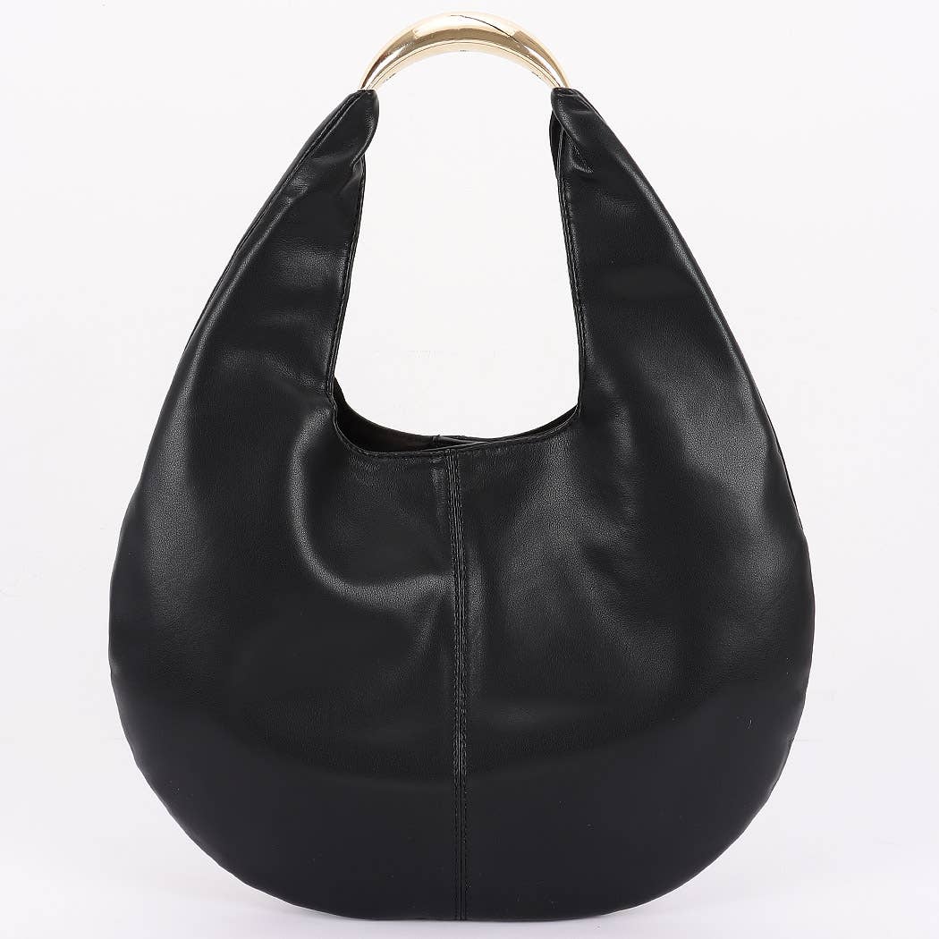 3AM BY H&D ACCESSORIES - Faux Leather Hobo Bag