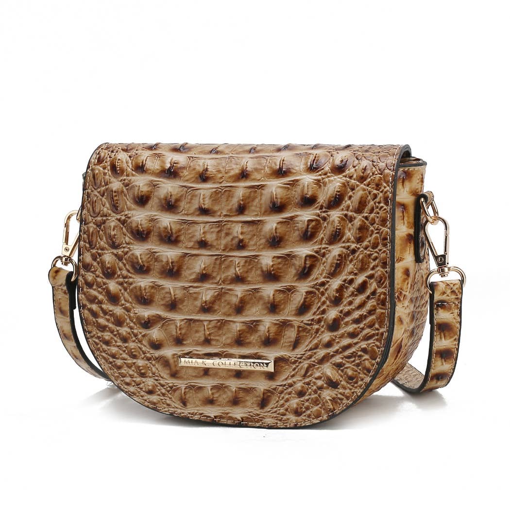 MKF Collection - MKF Amalia Croc-Embossed Crossbody Fashion Chic Handbag