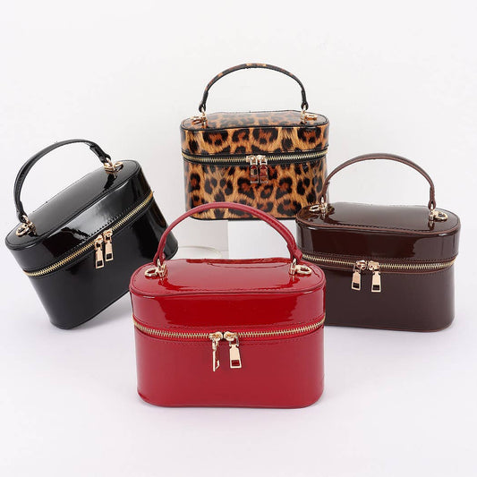 3AM BY H&D ACCESSORIES - Enamel Faux Leather Cosmetic Bag