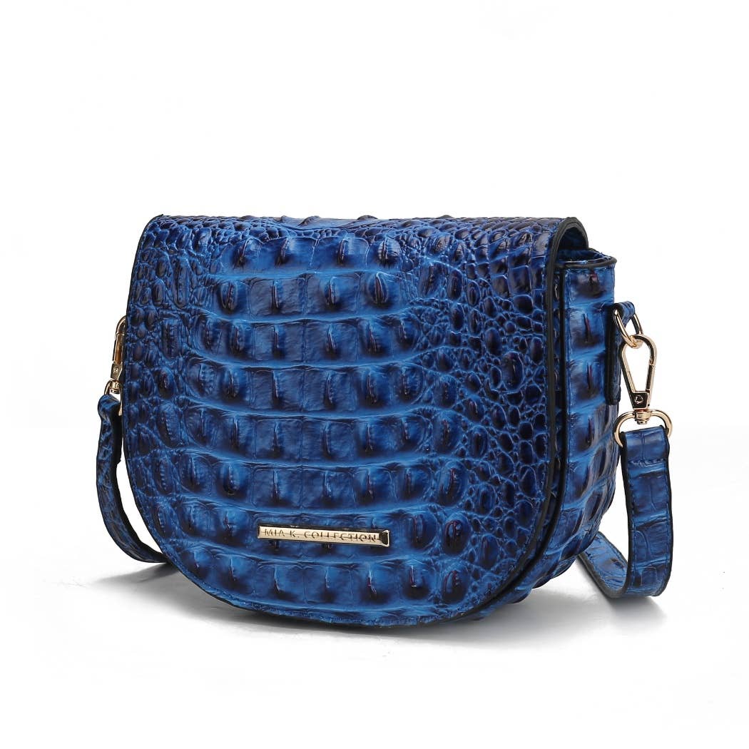 MKF Collection - MKF Amalia Croc-Embossed Crossbody Fashion Chic Handbag