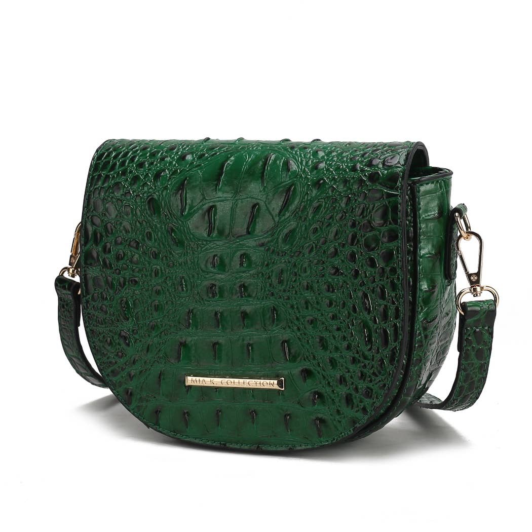 MKF Collection - MKF Amalia Croc-Embossed Crossbody Fashion Chic Handbag