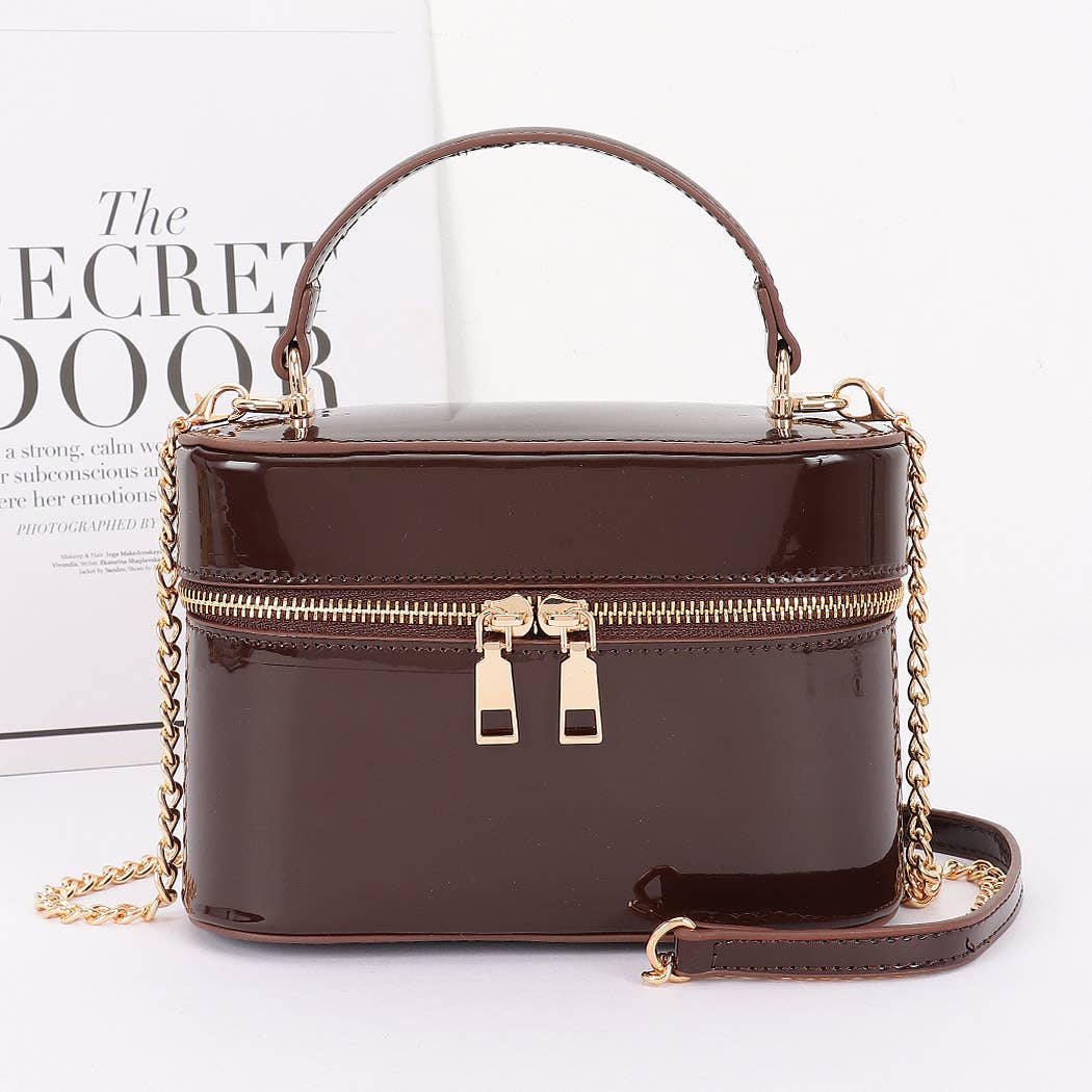 3AM BY H&D ACCESSORIES - Enamel Faux Leather Cosmetic Bag