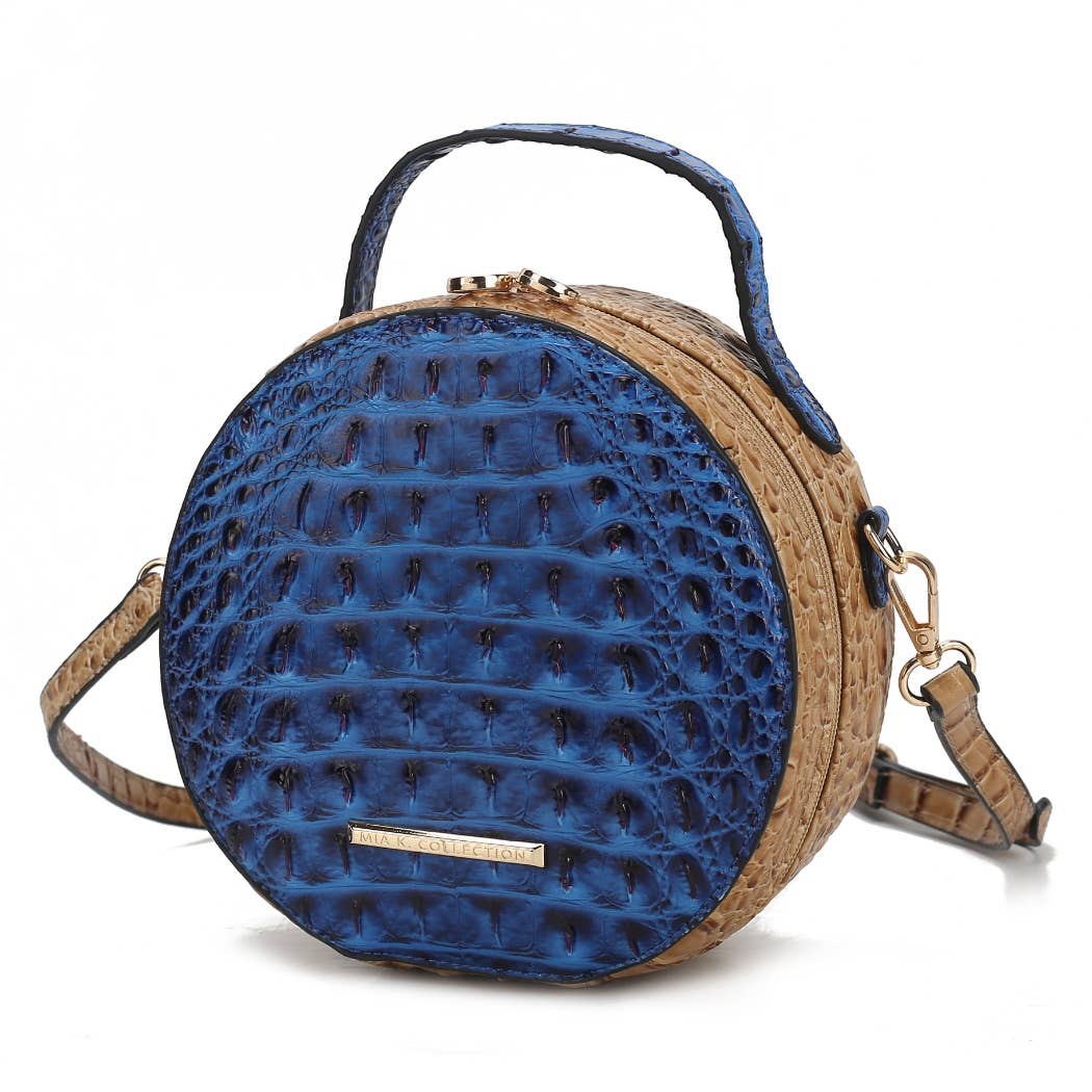 MKF Collection - MKF Ynnari Women's Crossbody Chic Round Croc-Embossed