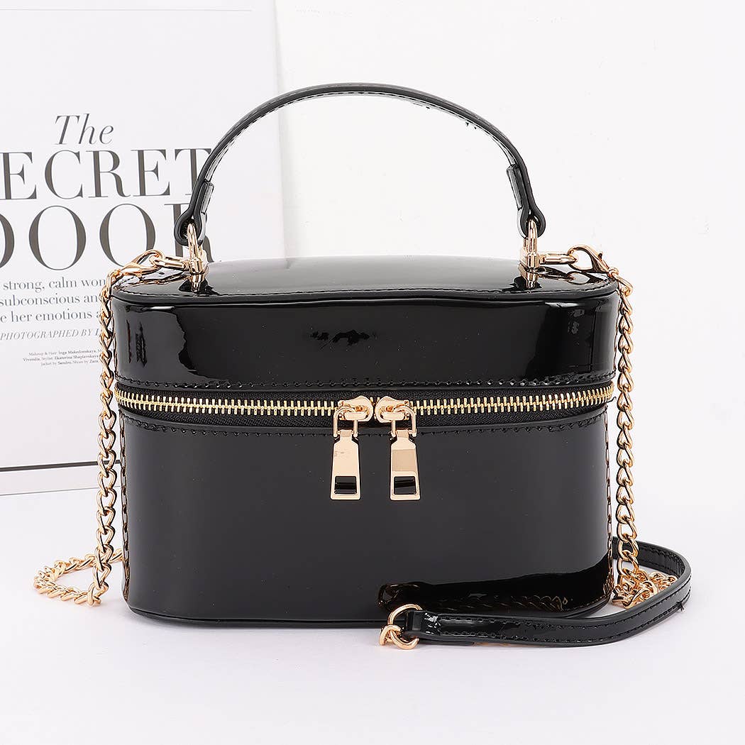 3AM BY H&D ACCESSORIES - Enamel Faux Leather Cosmetic Bag