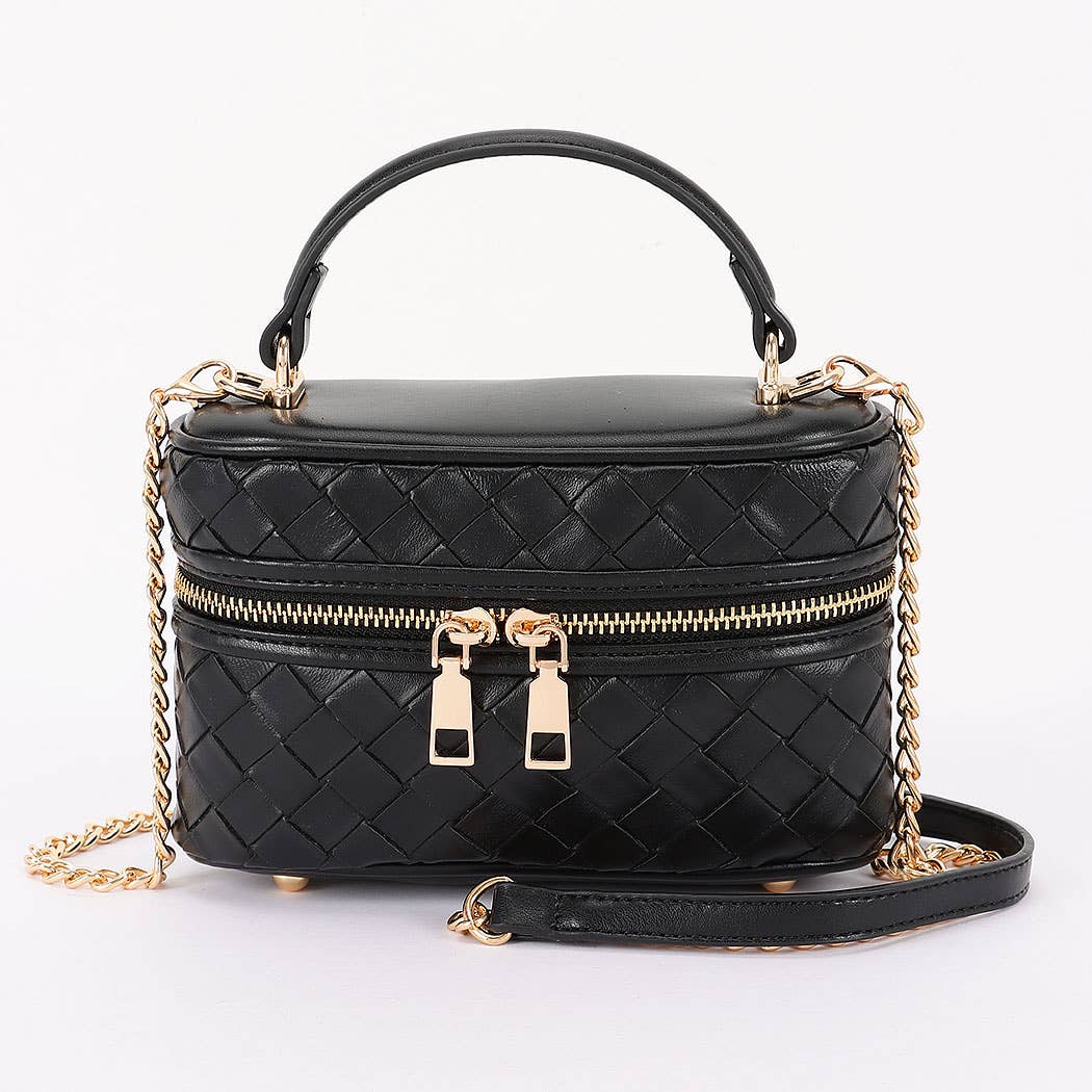 3AM BY H&D ACCESSORIES - Embossed Vegan Leather Vanity Bag