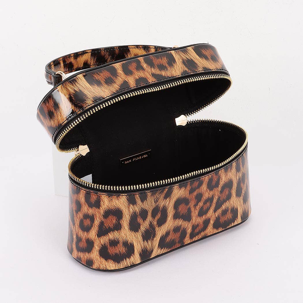 3AM BY H&D ACCESSORIES - Enamel Faux Leather Cosmetic Bag