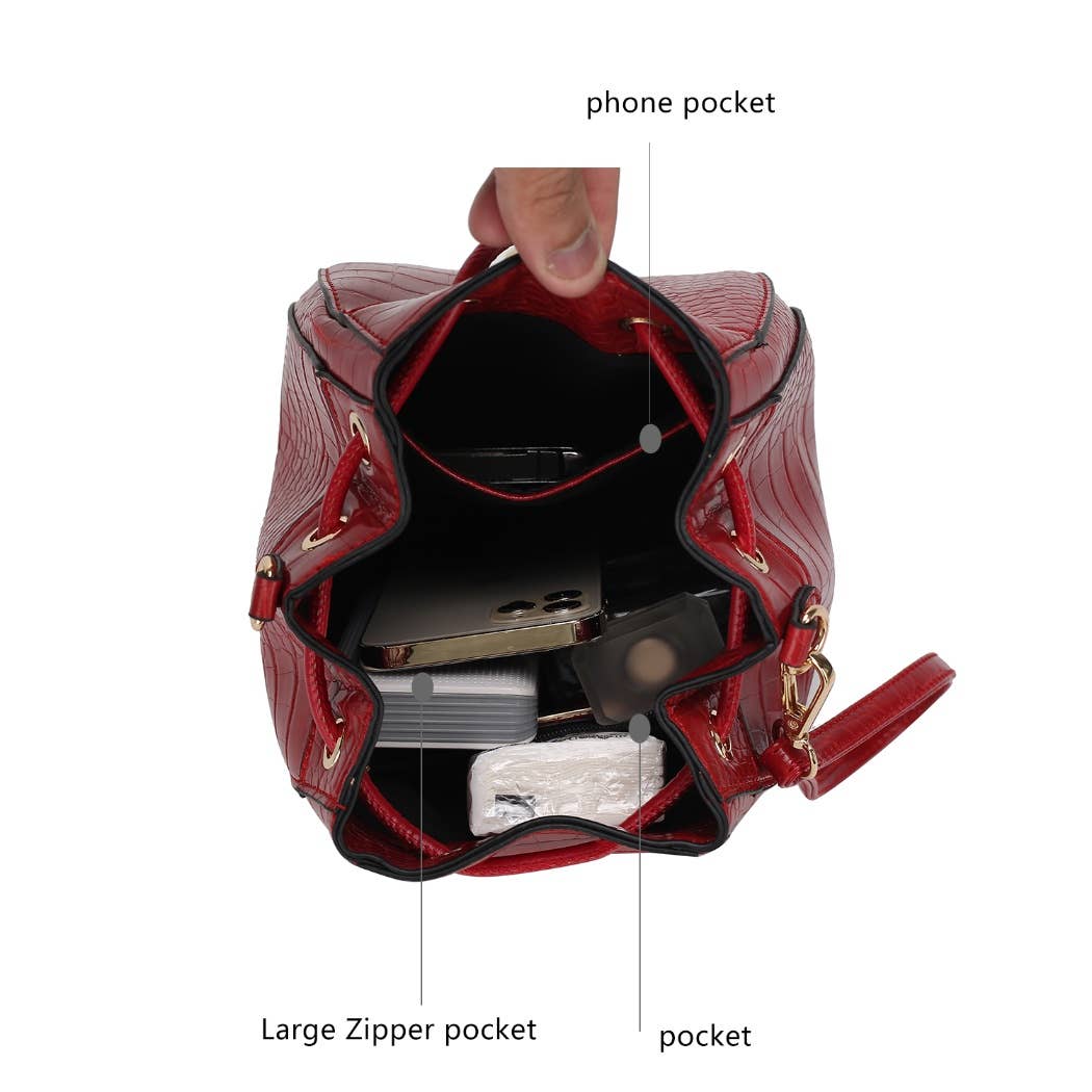 MKF Collection - MKF Cassidy Crocodile Embossed Vegan Leather Women Hobo Bag