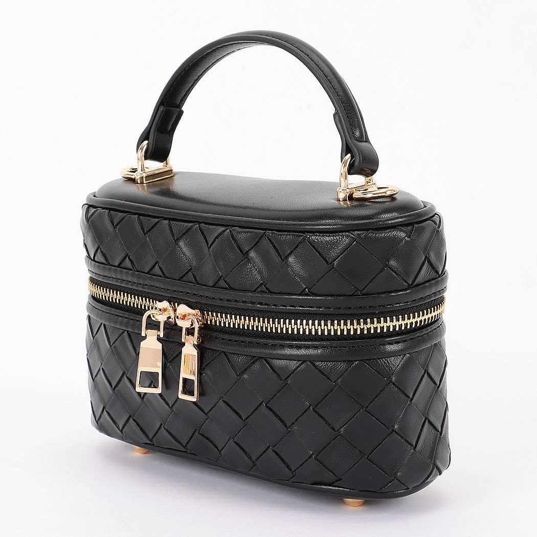 3AM BY H&D ACCESSORIES - Embossed Vegan Leather Vanity Bag