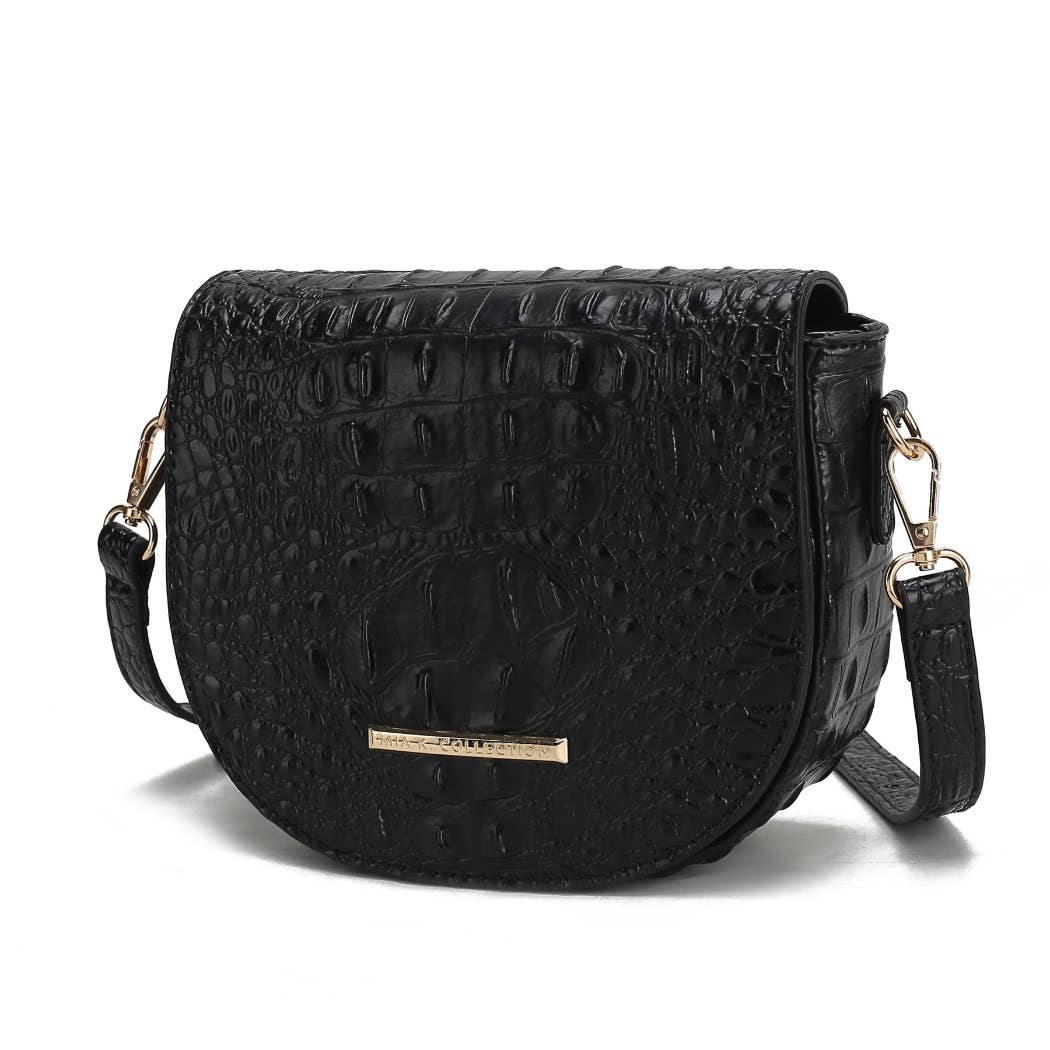 MKF Collection - MKF Amalia Croc-Embossed Crossbody Fashion Chic Handbag