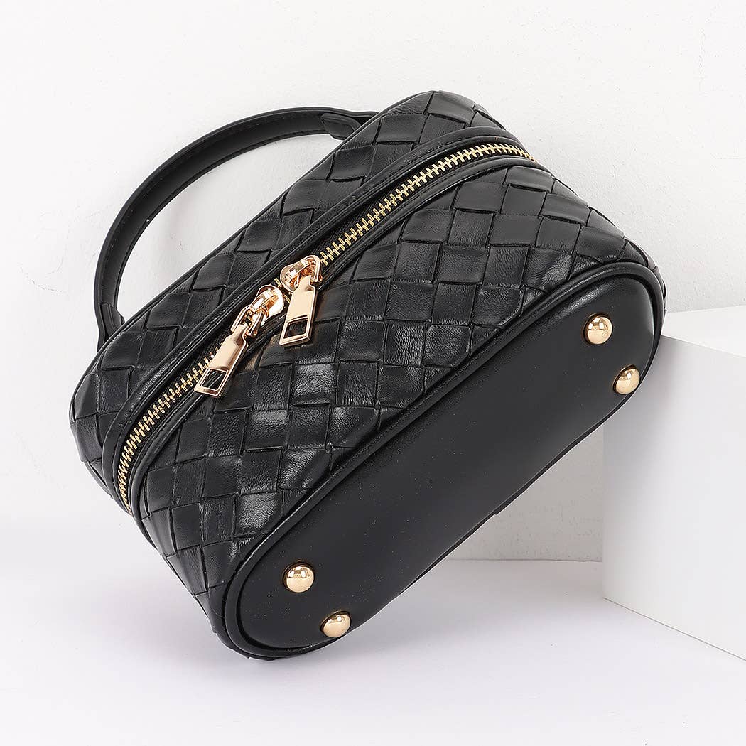 3AM BY H&D ACCESSORIES - Embossed Vegan Leather Vanity Bag