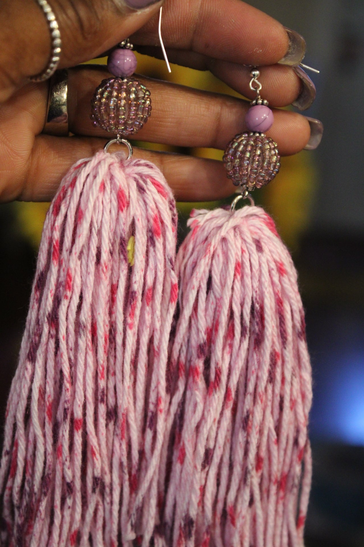 CF Crochet Earrings w/ Jewels