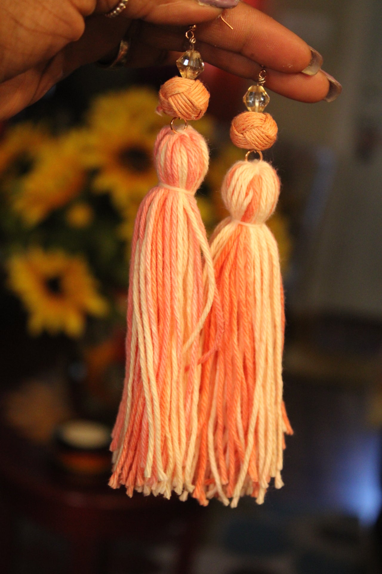 CF Crochet Earrings w/ Jewels